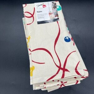 Fiesta Homer Laughlin Christmas Swag Napkins 100% Cotton Ornaments Set of 7